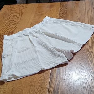 LACAUSA WOMENS Shorts White Large L Casual Party Vacation Summer NEW Beach